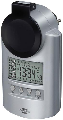 Brennenstuhl Primera-Line digital weekly timer switch DT IP44 (silver, enhanced touch protection)