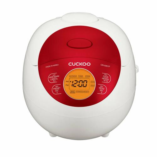 Cuckoo CR-0351F RED rice cooker, 0.54 L, 425 W, red and white