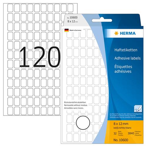 Herma Multi-purpose ties white 8x12 mm removable 2880 pcs.