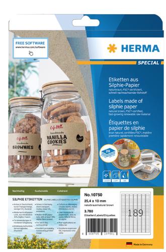 Herma Silphie Labels A4 20 Sheets 25.4x10