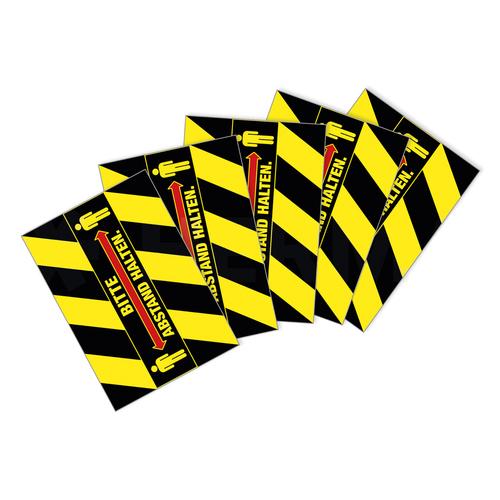 Herma Notice labels distance black/yellow text/pict. 5 sheets.