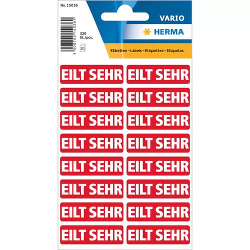 Herma Text labels "run very"