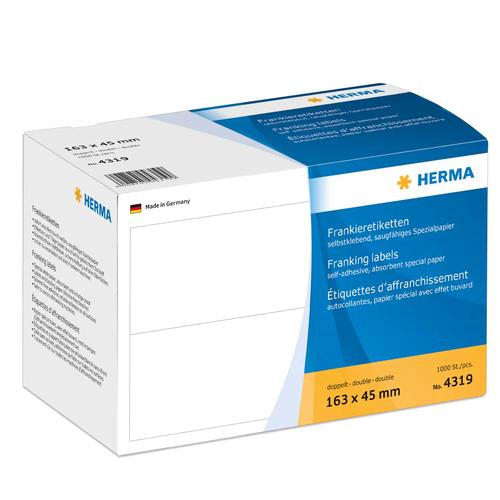 Herma Frankier labels double 163x45 mm 1000 pieces.