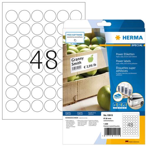 Herma A4 White Labels, 30 mm
