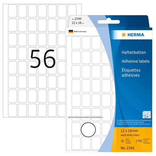 Herma Multi-purpose labels white 12x18 mm paper matte 1792 St.