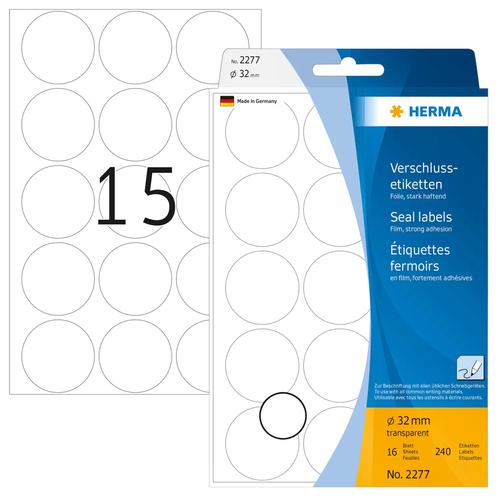 Herma Sealant. Transp. 32 mm extremely adhesive 240 pieces.