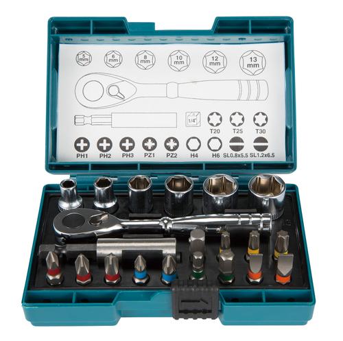 Makita Ratchet and bit set, 21-piece