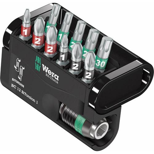 WERA Bit-Set Bit-Check 12 BiTorsion 1 (including plastic holder, freestanding)