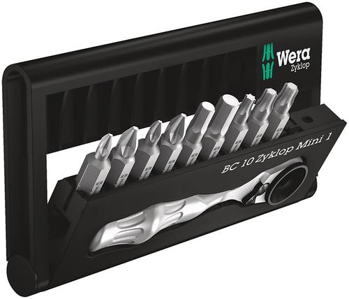 WERA Bit-Check 10 Zyklop Mini 1 Ratios Set, 10-piece