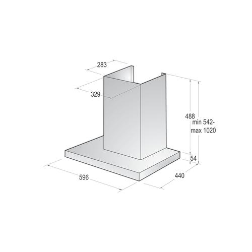 Gorenje WHT66236B Wall-mounted Black 469 m³/h