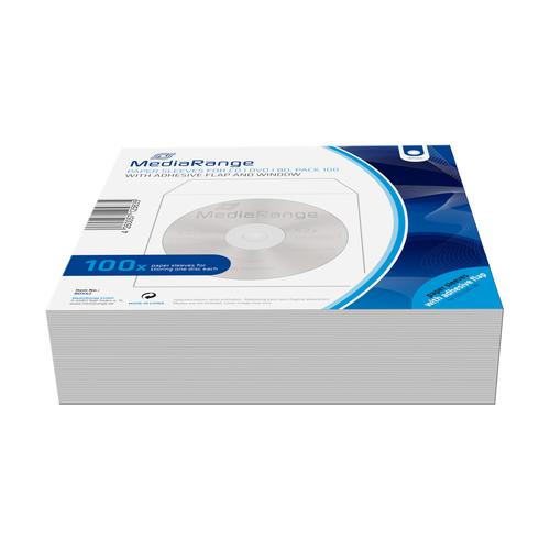 MediaRange CD/DVD paper sleeves (100 pack, bulk)
