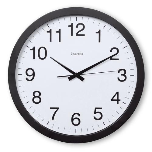 Hama Aruba Quartz clock Circle Black