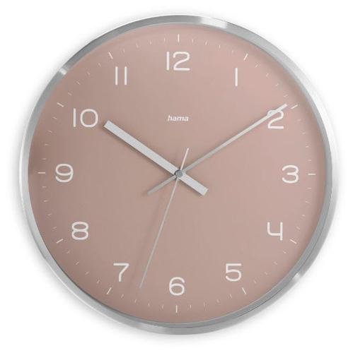 Hama Fiji Radio-Controlled Clock, Pink and Silver