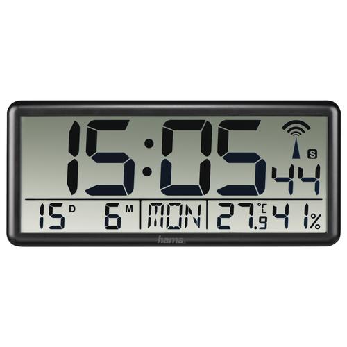 Hama Jumbo Digital Rectangle Black Clock