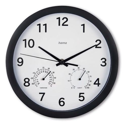 Hama Malta Quartz Clock, Black Circle