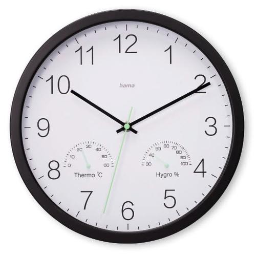 Hama Santorini Quartz clock Round Black