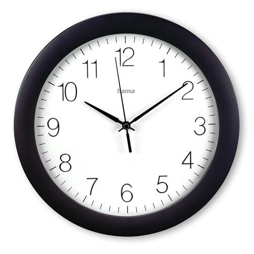 Hama Tenerife Analog Clock, Round, Black