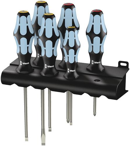 WERA 3334/6 screwdriver, stainless steel + rack