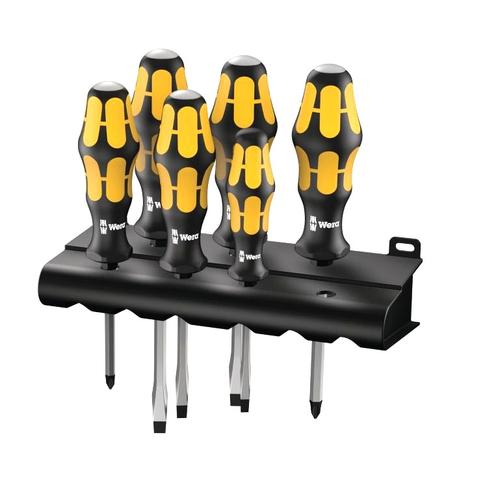 WERA Screwdriver substitute, screwdriver + rack 6-piece 932/6