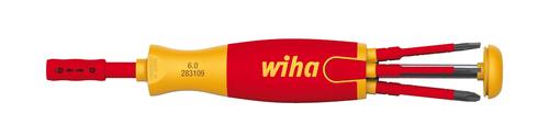 wiha Screwdriver with Bit Magazine LiftUp electric (red/yellow, 7-piece)