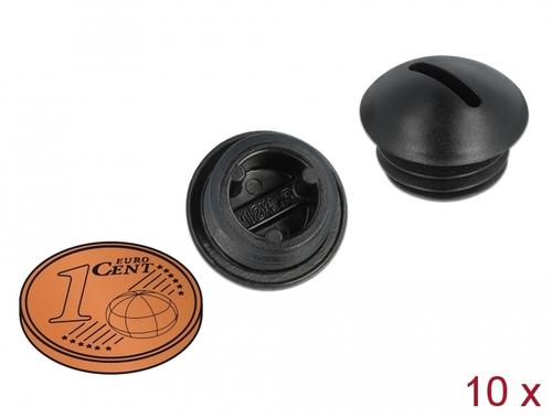 Delock M12 x 1.5 black sealing plugs, pack of 10