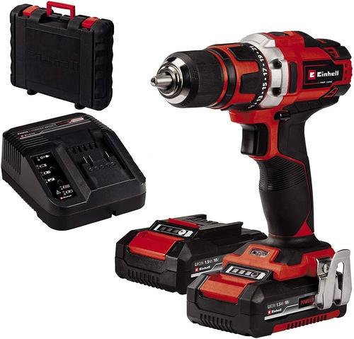 Einhell Power X-Change Impact Driver TE-CD 18/40-1 Li, 18 Volt (red/black, 2 x 1.5Ah Li-Ion batteries, in case)