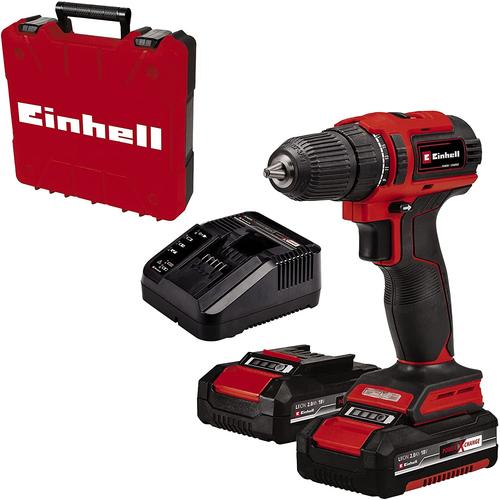 Einhell Power X-Change 18V Cordless Drill-Driver TE-CD 18/40 Li BL, (red/black, 2 x 2.0Ah Li-Ion batteries, in a case)