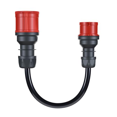 go-e Adapter for Gemini flex 22 kW, red CEE three-phase 32A red CEE 16A (black, 30cm)