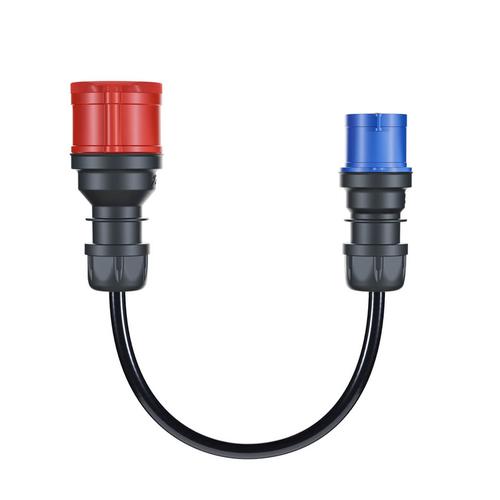 go-e Adapter for Gemini flex 11 kW, red CEE three-phase 16A blue CEE 16A (black, 30cm)