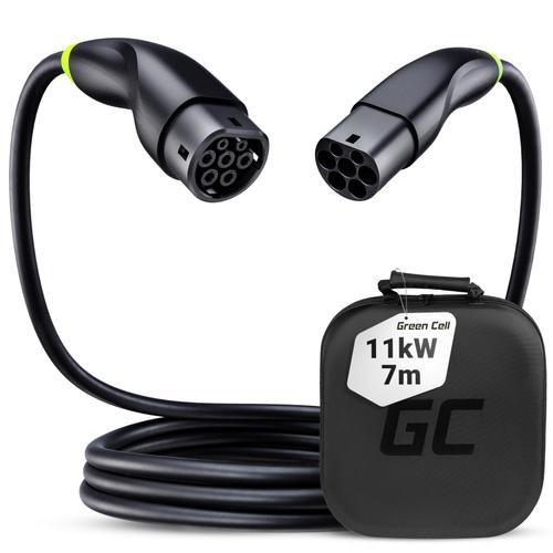 GREEN CELL EVKABGC02 electric vehicle charging cable Black Type 2 3 7 m