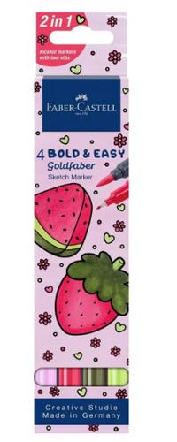 Faber-Castell 164816 marker 4-pack Green, Lilac, Pink, Yellow