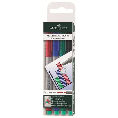 Faber-Castell Marker Multimark non-perm. M 4-pack, 5 pieces