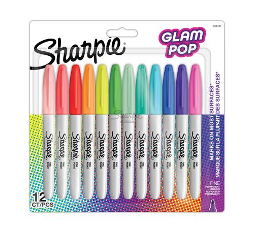 Sharpie Permanent Marker Fine Glam Pop 12er Blister
