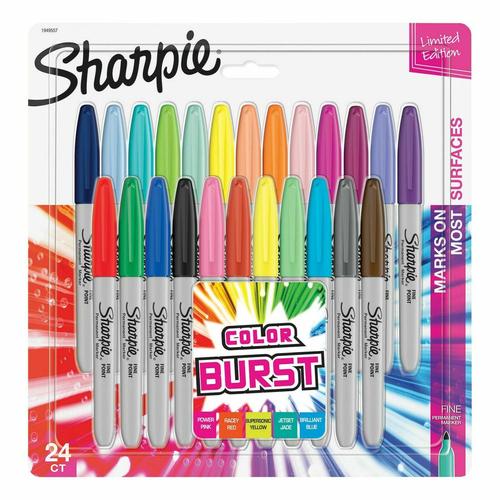 Sharpie Fine Round Tip Marker F 24er Color Burst Blister