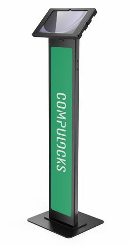 Compulocks Galaxy Tab A9+/A11+ Apex Enclosure Brandable Floor Stand - Black