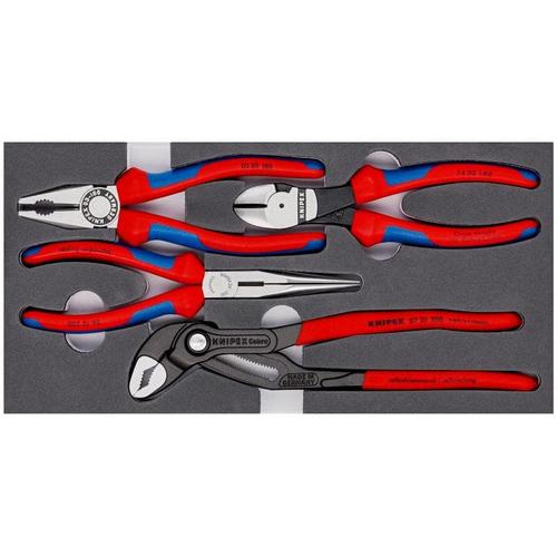 Knipex Zangen-Set ""Basic"" 002001V15, 4-piece (precisely cut foam insert)
