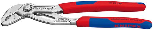 Knipex Cobra Pipe/Water Pump Pliers 87 05 250 (red/blue, length 250mm, for pipes up to 2")