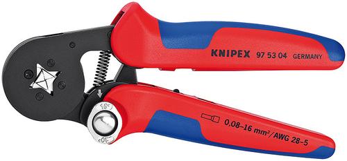Knipex Self-adjusting crimping tool 97 53 04 (red/blue, for insulated terminals, side entry)