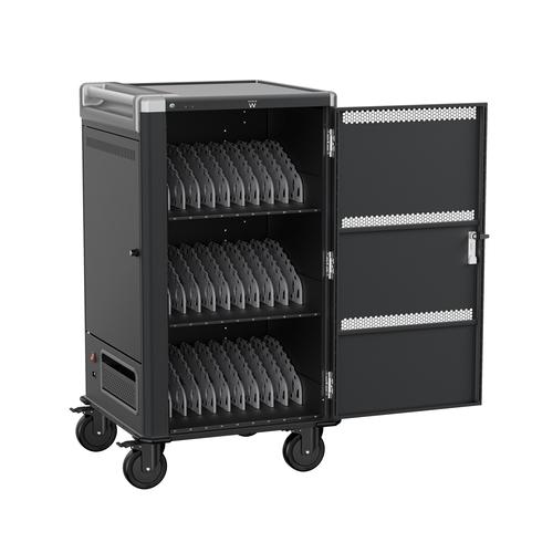 Ewent EW1700 portable device management cart/cabinet, Black, Grey