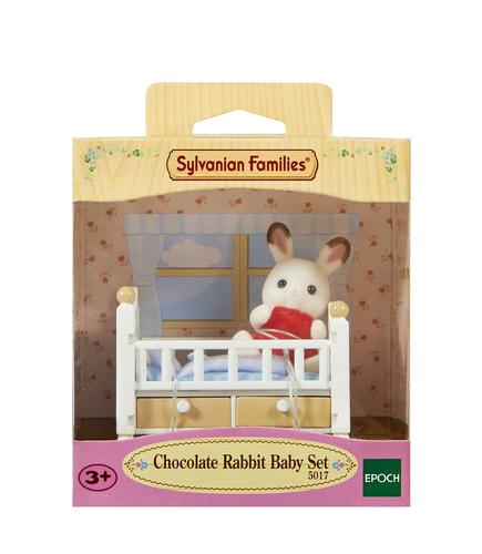 Sylvanian Families Chocolate Rabbit Baby Set (Baby Crib)