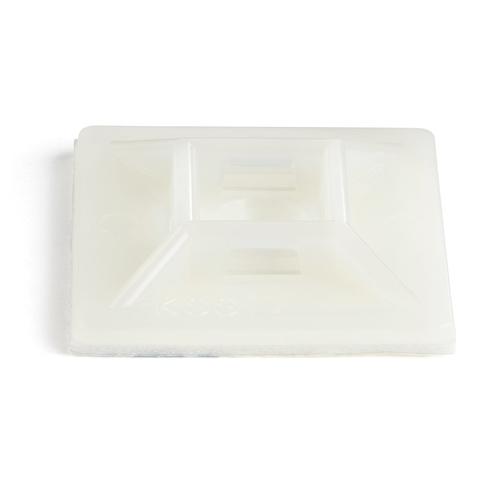 StarTech.com 100 Pack Cable Tie Mounts with Adhesive Tape for 0.21 in. (5.5 mm) Wide Ties - Nylon/Plastic Zip Tie Mounts - Electrical/Network Cable Wrap Mounts / 94V-2 Fire AND UL Rated - TAA