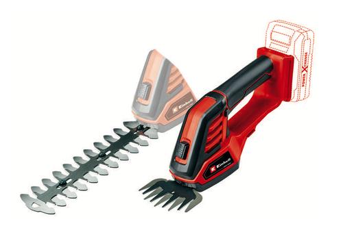 Einhell Akku-Grassschere/ -Strauchschere GE-CG 18/100 Li-Solo, 18Volt (rot/schwarz, ohne Akku und Ladegerät) Cordless Grass Shears/Hedge Shears GE-CG 18/100 Li-Solo, 18 Volt (red/black, without batte