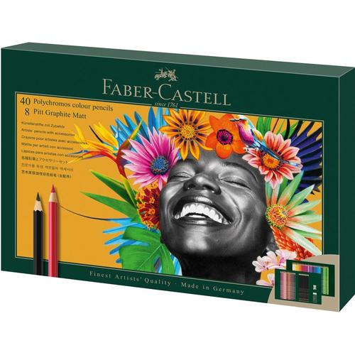 Faber-Castell Polychromos AND Pitt Graphite Matt Set, Multicolour, 48 pieces