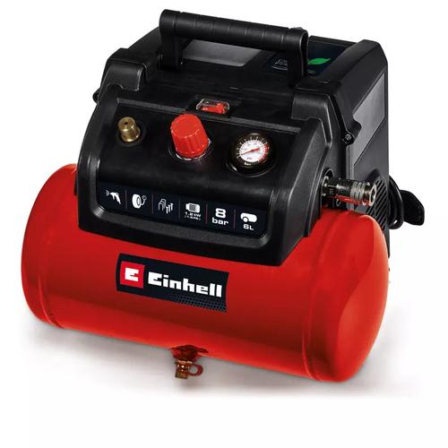 Einhell Compressor TC-AC 190/6/8 OF (red/black, 1,200 Watts)
