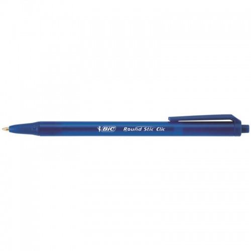Bic Round Stic Clic Blue Clip-on retractable ballpoint pen Medium 20 pc(s)
