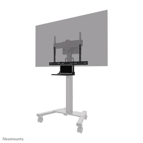 NeoMounts Floor Stand | AV45-500BL Laptop Shelf Kit | Height Adjustable | 43-110" | Maximum Weight Capacity: 2.5 kg | Black