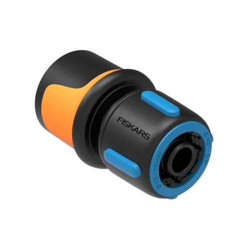 Fiskars 1027072 water hose fitting, hose connector, black, blue, yellow, 1 piece