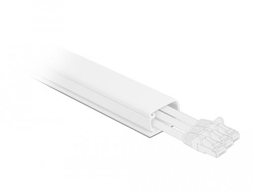 Delock Self-adhesive cable channel with lid, 35x20mm, L 1m, white