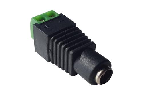 Wantec Adapter 5.5mm female socket to screw terminals