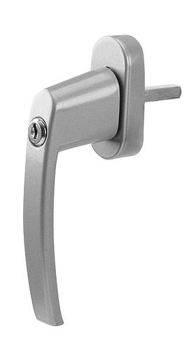 Olympia Window handle with lock FGS 100, silver